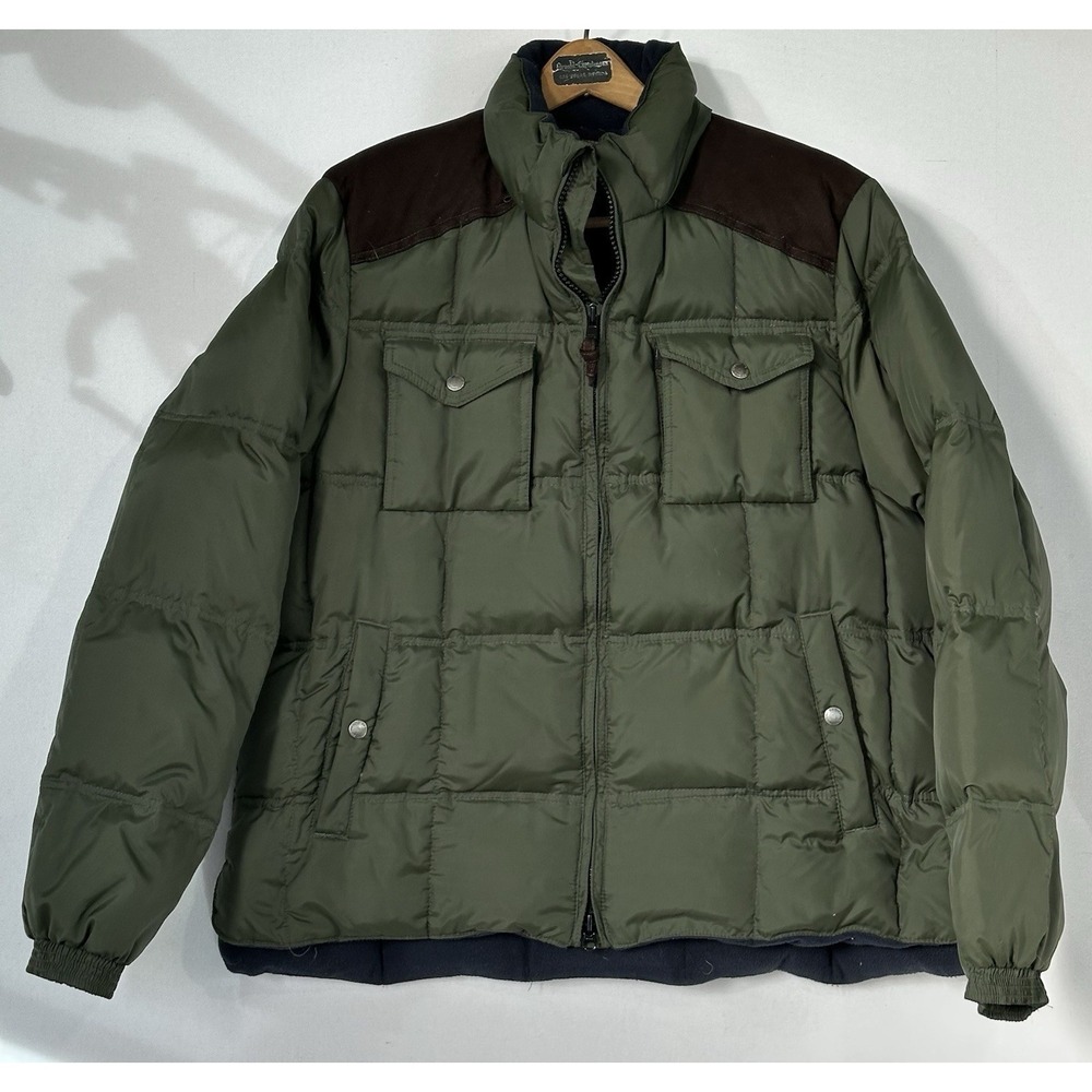 Bob Timberlake Down Jacket Puffer Olive Green Men's Size L